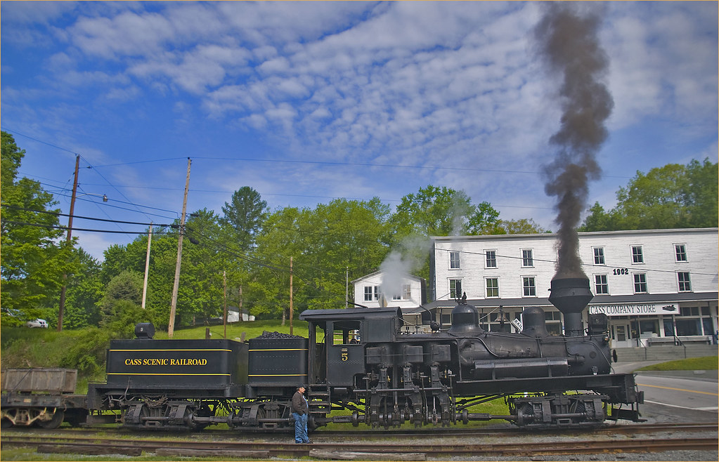 Cass Company Store and Shay Locomotive (Engine No. 5) -- Cass (WV) May 2013