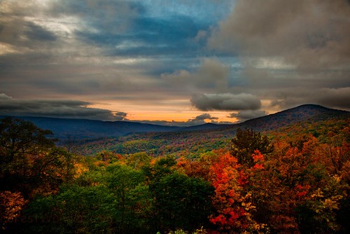 West Virginia Fall Foliage Mountain Sunset
