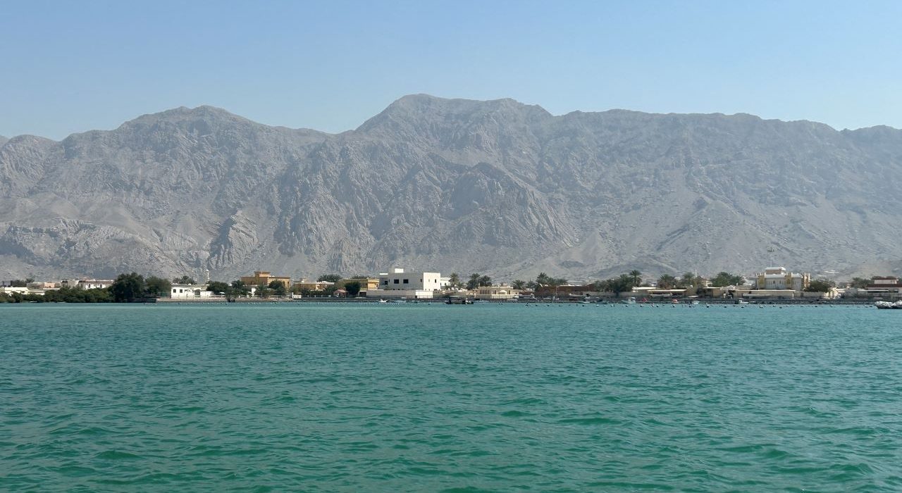 Sea overlooking the mountains at Ras Al Khaimah