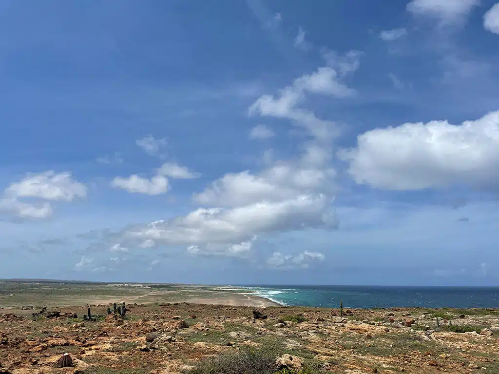 Rough and adventurous landscape on the north coast of Aruba