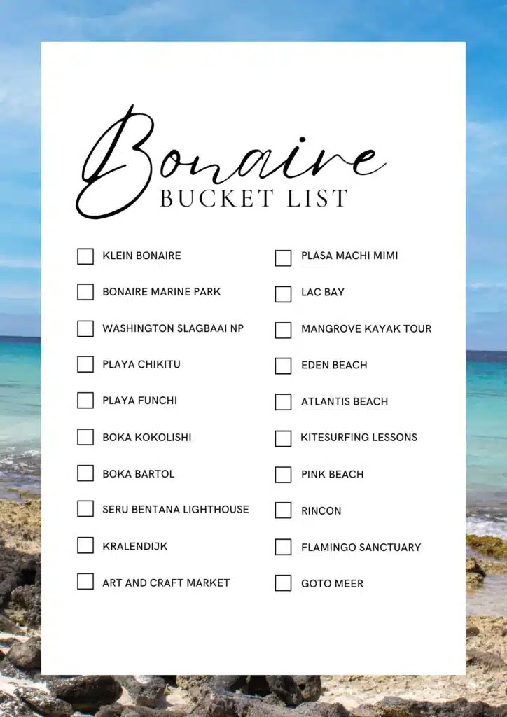 Bonaire Bucket List Things to do in Bonaire