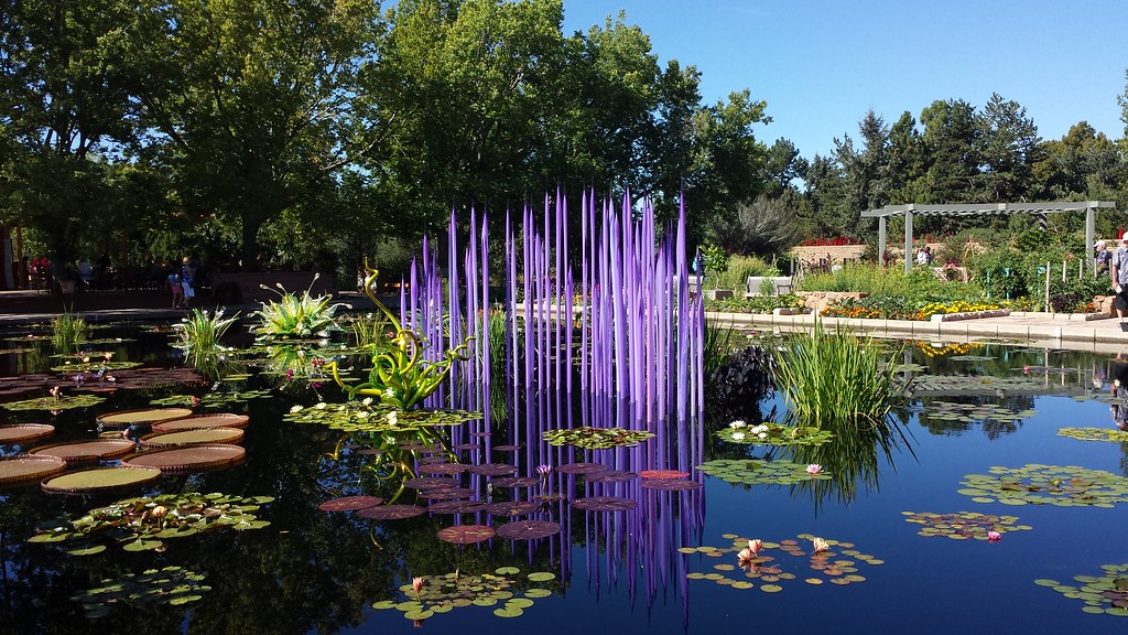 At the Denver Botanic Gardens and the Chihuly exhibit