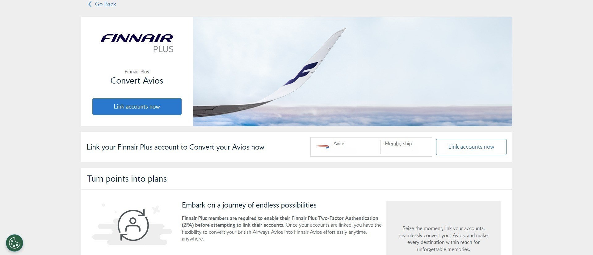 Finnair avios transfer ba link