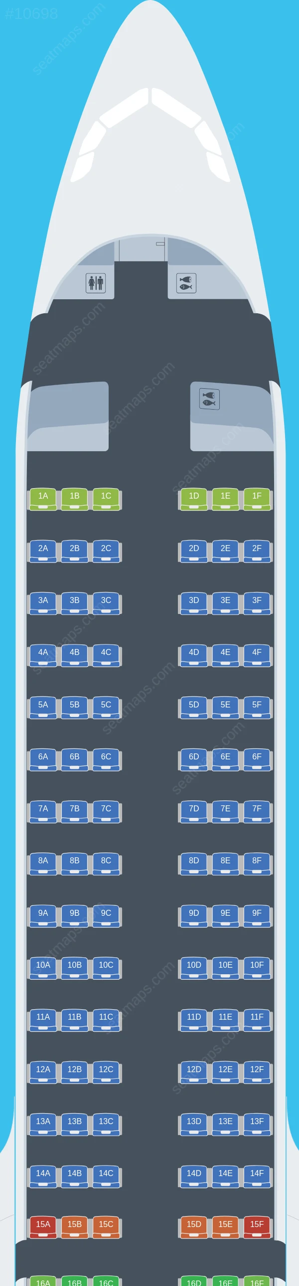 British Airways Airbus A321neo aircraft seat map A321neo